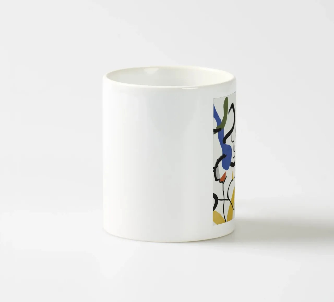 Abstract Floating pieces ceramic mug by Little Dean