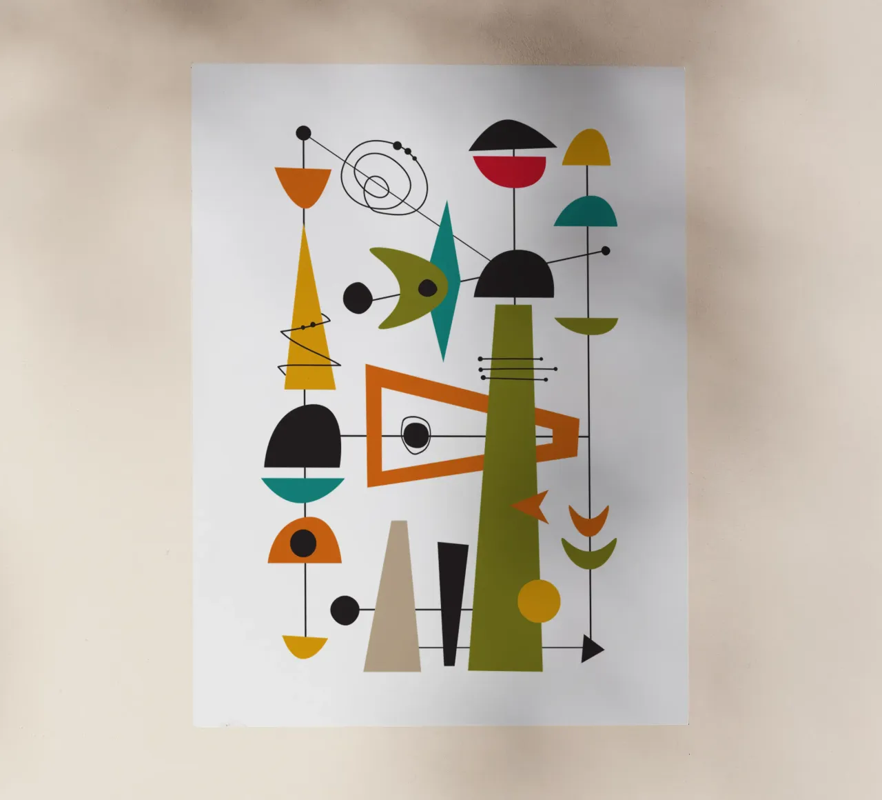 Mid Century Retro Glide 2 pellicola backlit da Dream Print Designs