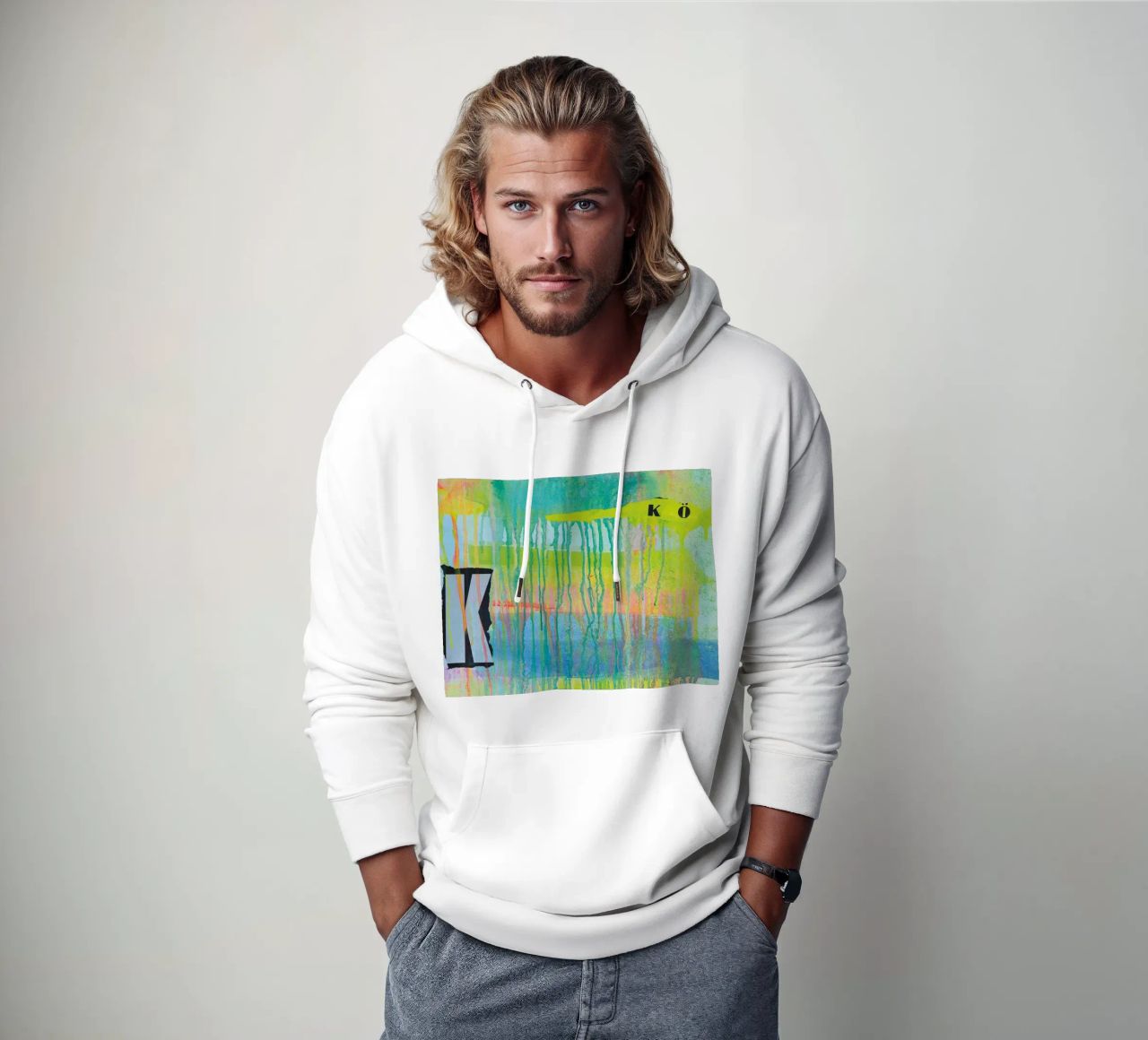 Shifting Colours No4 felpa con cappuccio da PeHa - ART