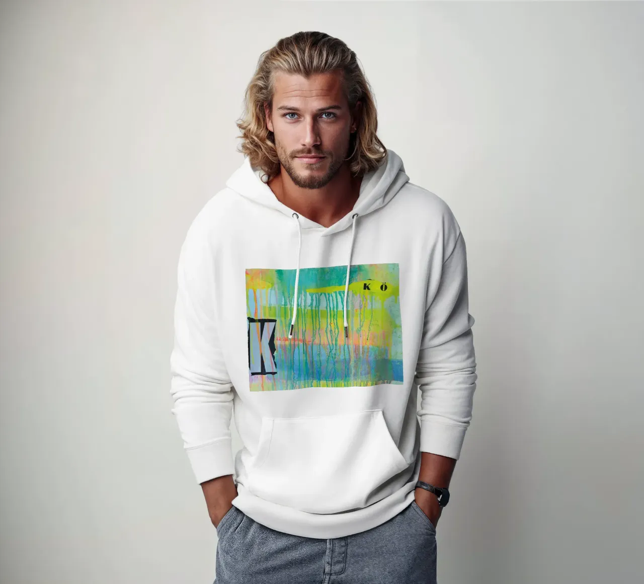 Shifting Colours No4 felpa con cappuccio da PeHa - ART