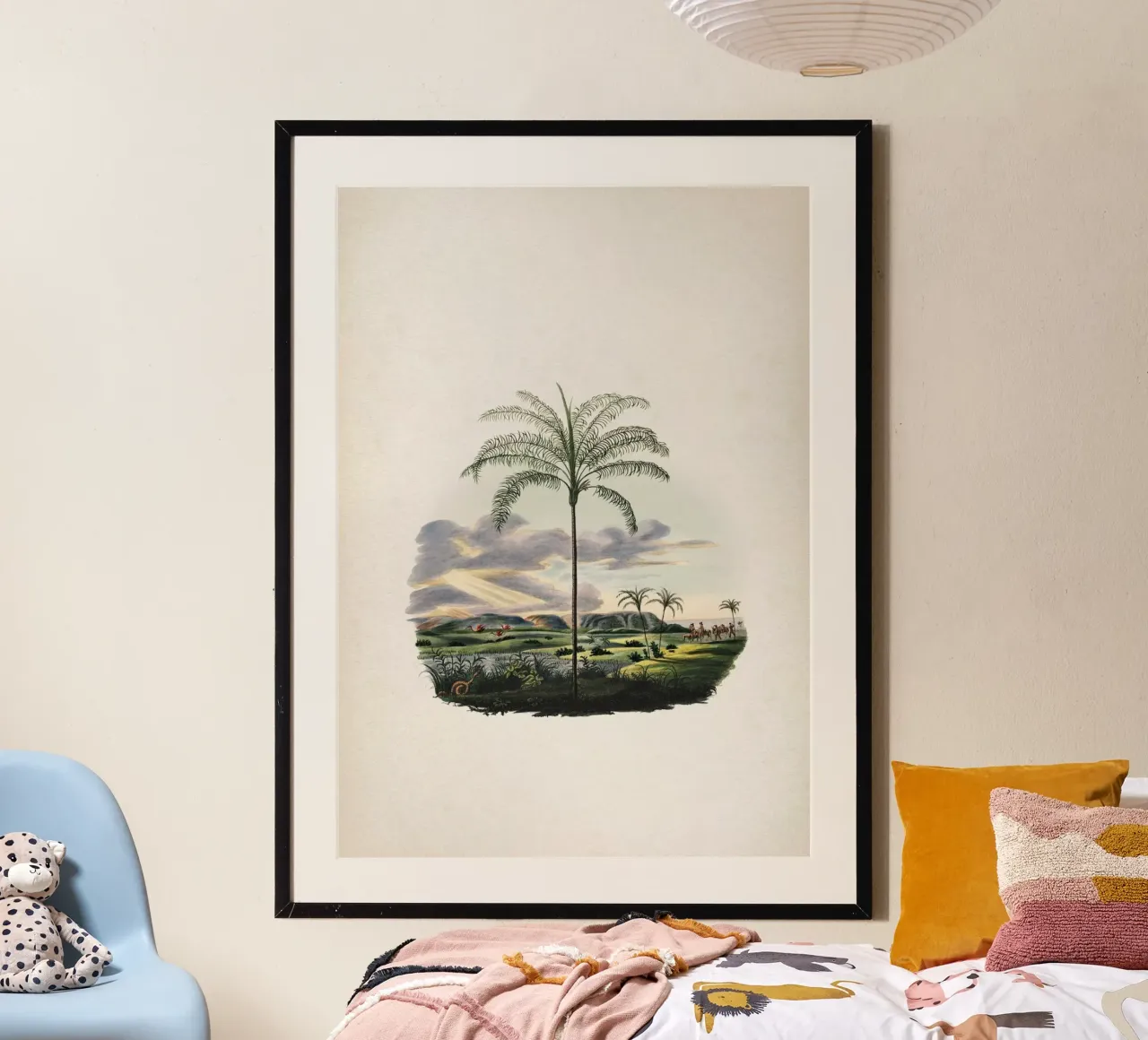 Vintage Martius 2 Syagrus Cocoides poster con telaio in legno da Vintage Print Collection