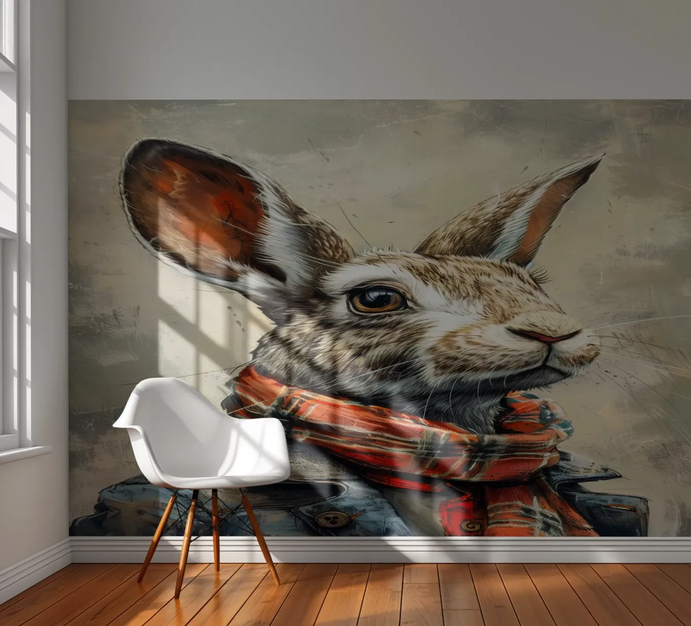 Rabbit John fotobehang van Lionmixart