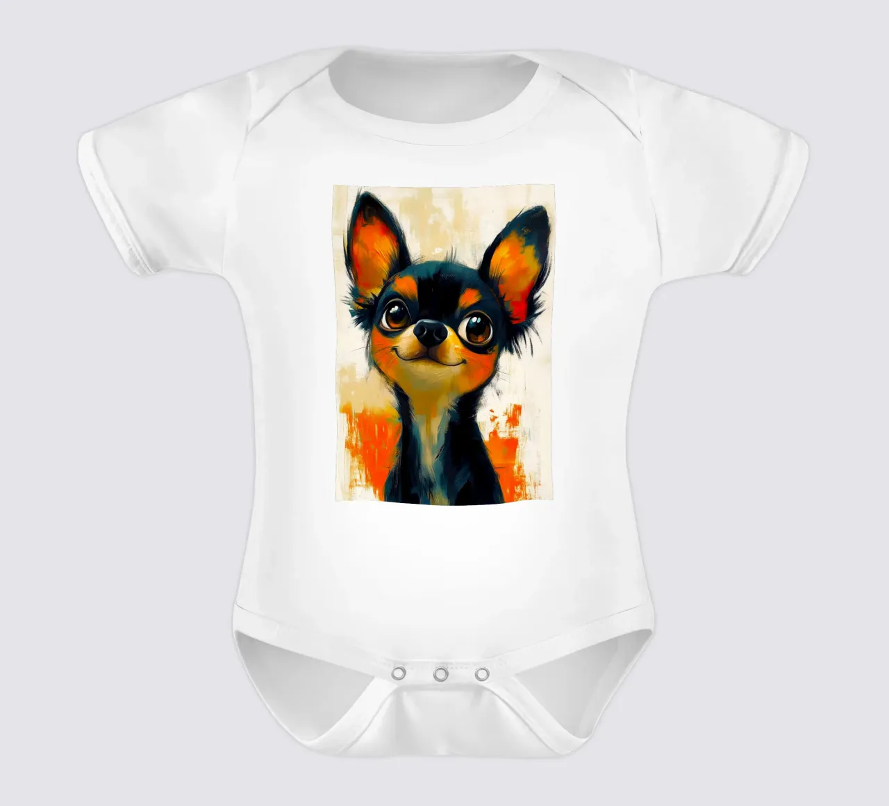 Chihuahua Sunny body neonato maniche corte da Lionmixart