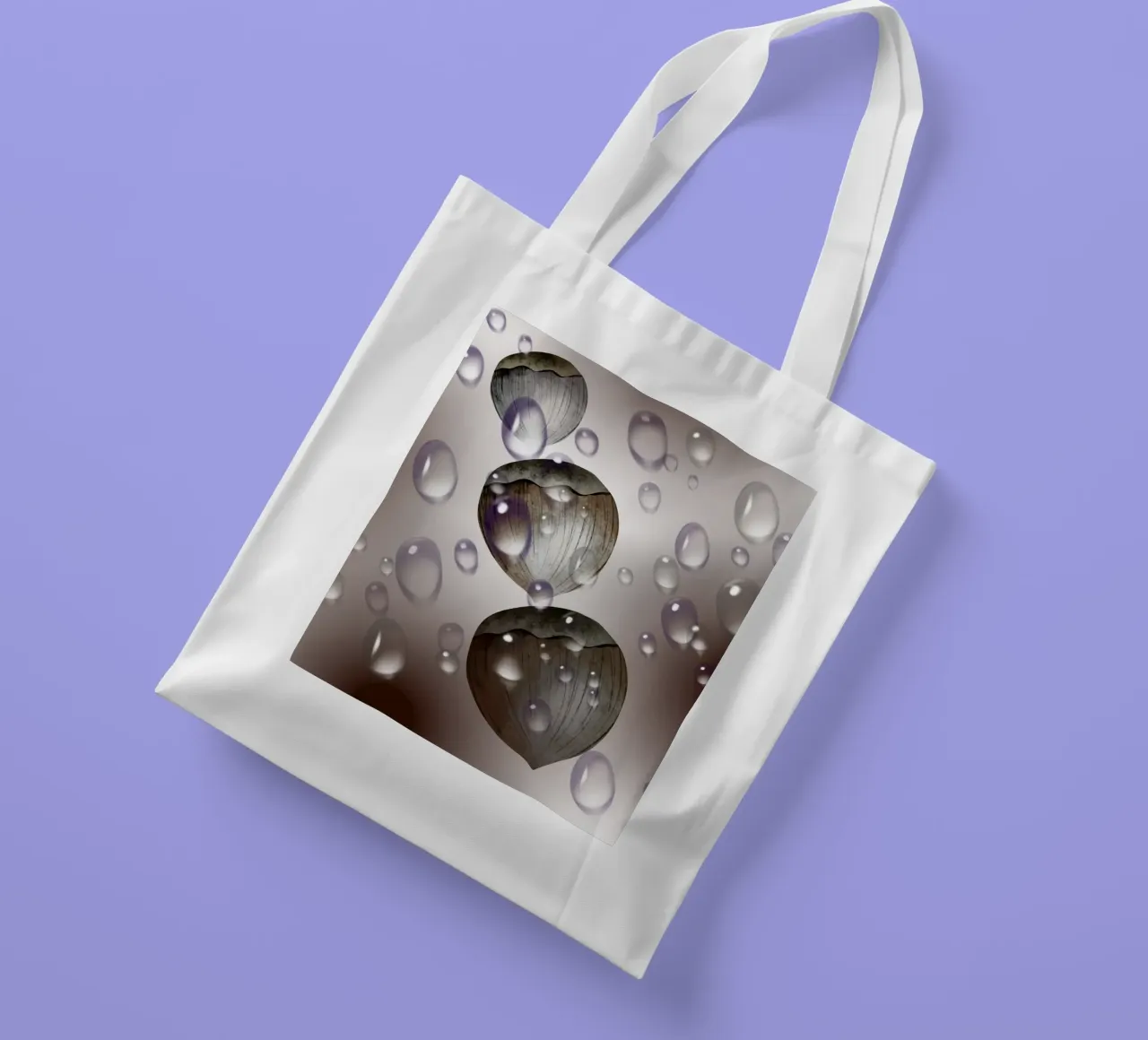 Gocce di nocciola - design in bianco e nero per tazza, taccuino borsa in juta da StrindesignStudio