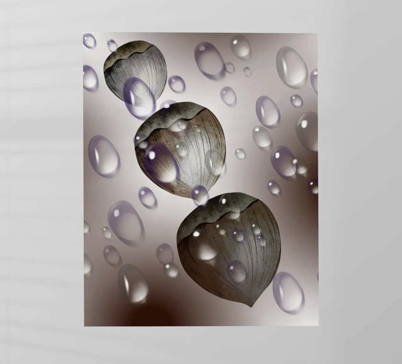 Gocce di nocciola - design in bianco e nero per tazza, taccuino pellicola backlit da StrindesignStudio