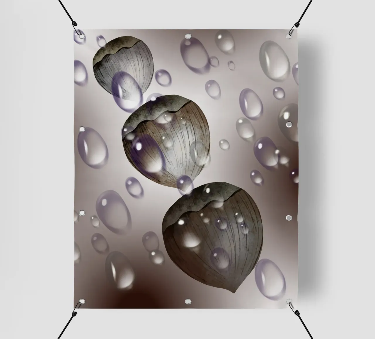 Gouttes de noisette - Design noir et blanc pour mug, carnet de notes bâche pvc de StrindesignStudio