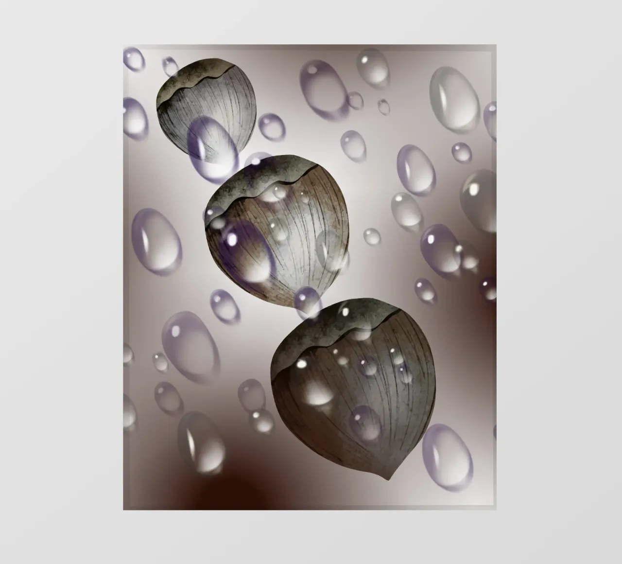 Gocce di nocciola - design in bianco e nero per tazza, taccuino telo in pvc da StrindesignStudio