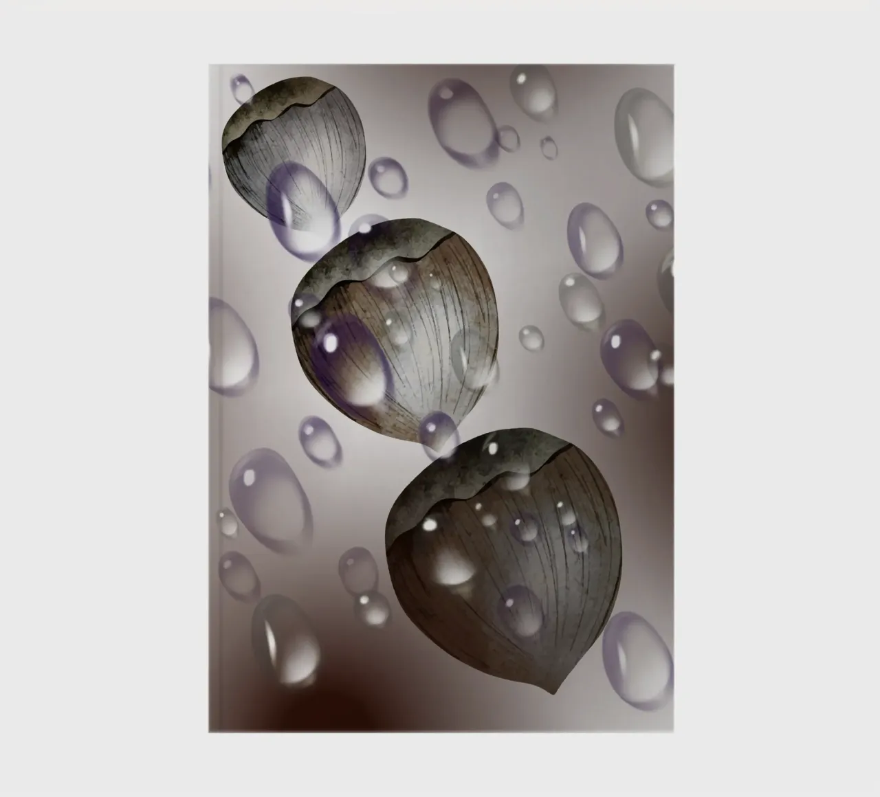 Gocce di nocciola - design in bianco e nero per tazza, taccuino diario da StrindesignStudio