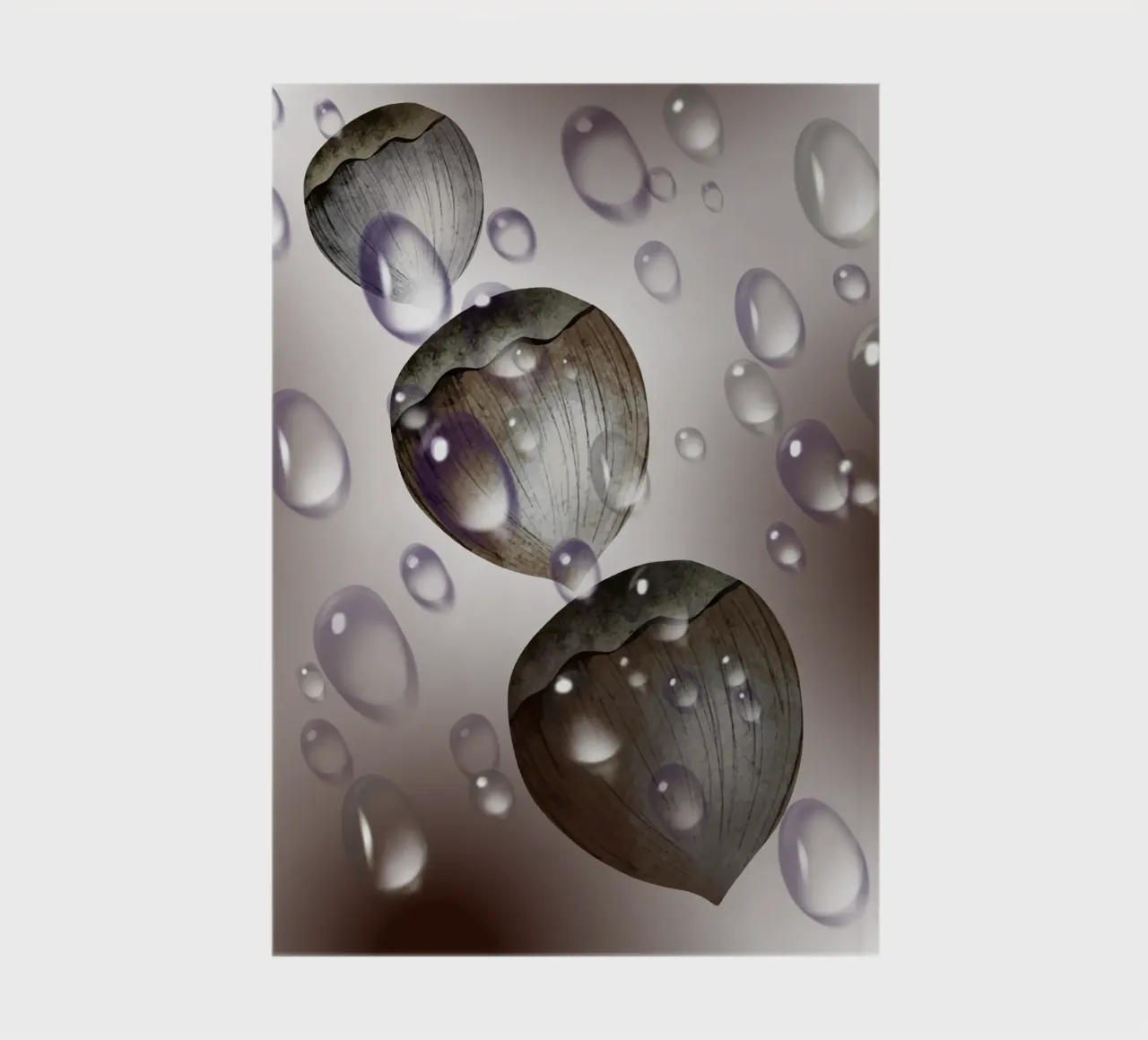 Gocce di nocciola - design in bianco e nero per tazza, taccuino diario da StrindesignStudio