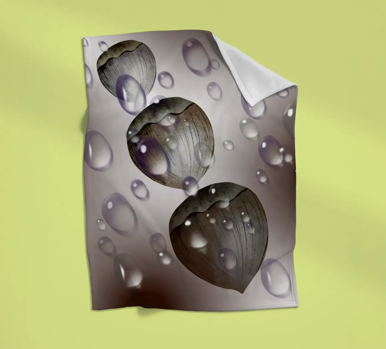 Gocce di nocciola - design in bianco e nero per tazza, taccuino coperta in pile da StrindesignStudio