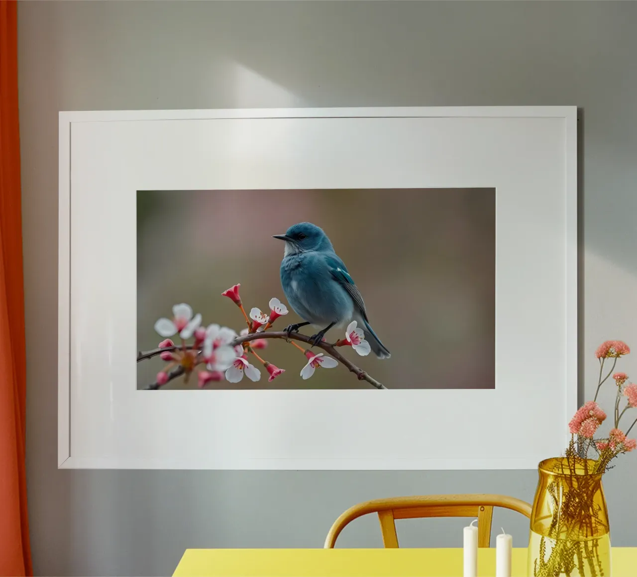 Bellissima piastrella di montagna poster con telaio in legno da Wild Beauty