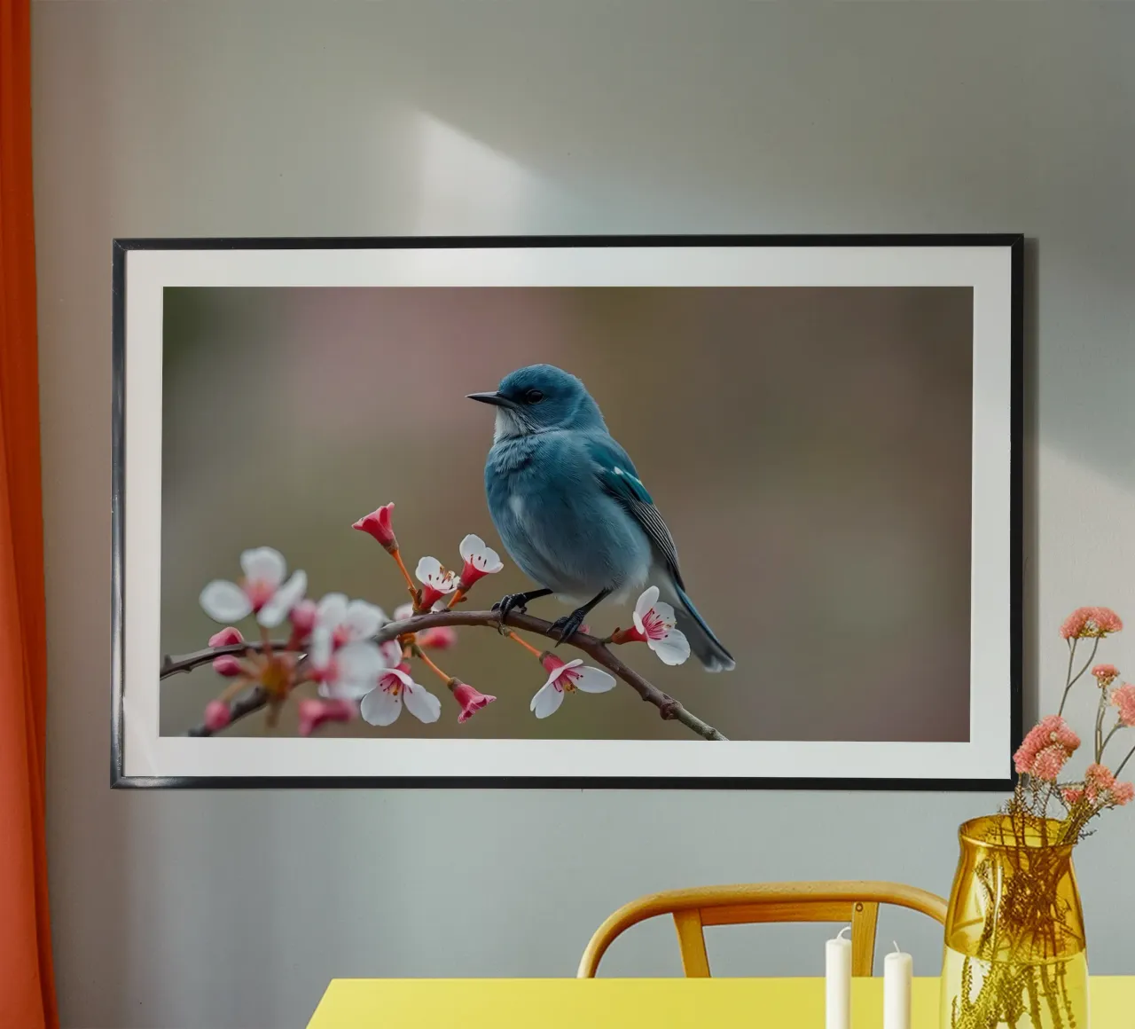 Bellissima piastrella di montagna poster con telaio in legno da Wild Beauty