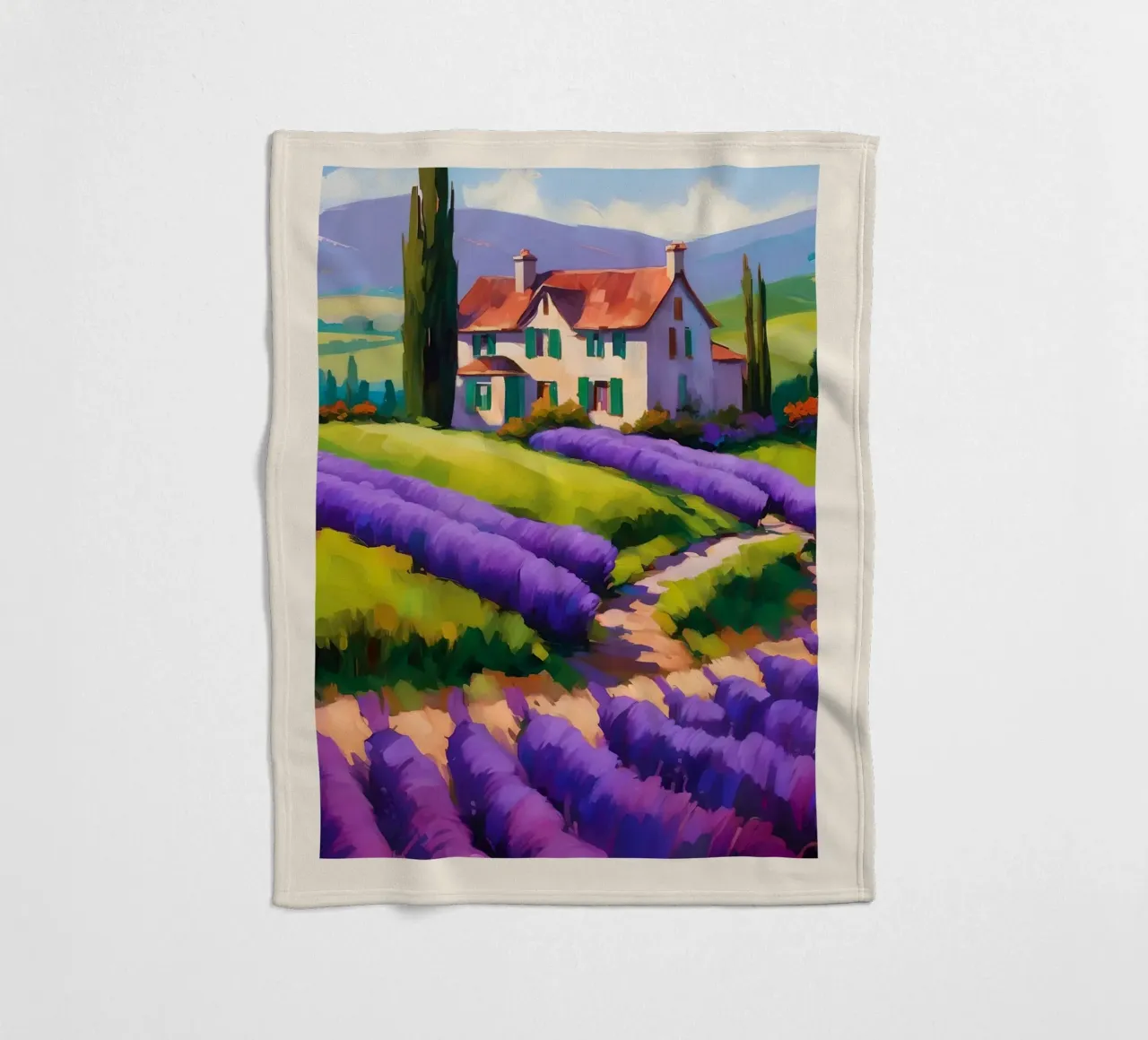 Lavender at Dusk coperta in pile da Indigo Rain