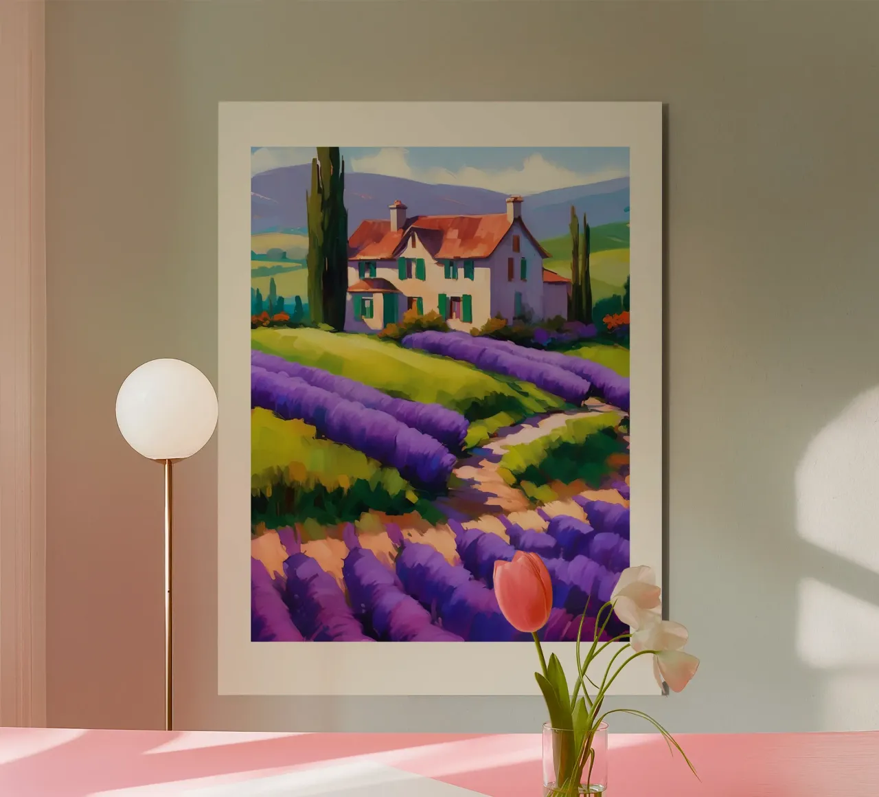Lavender at Dusk alluminio dibond da Indigo Rain