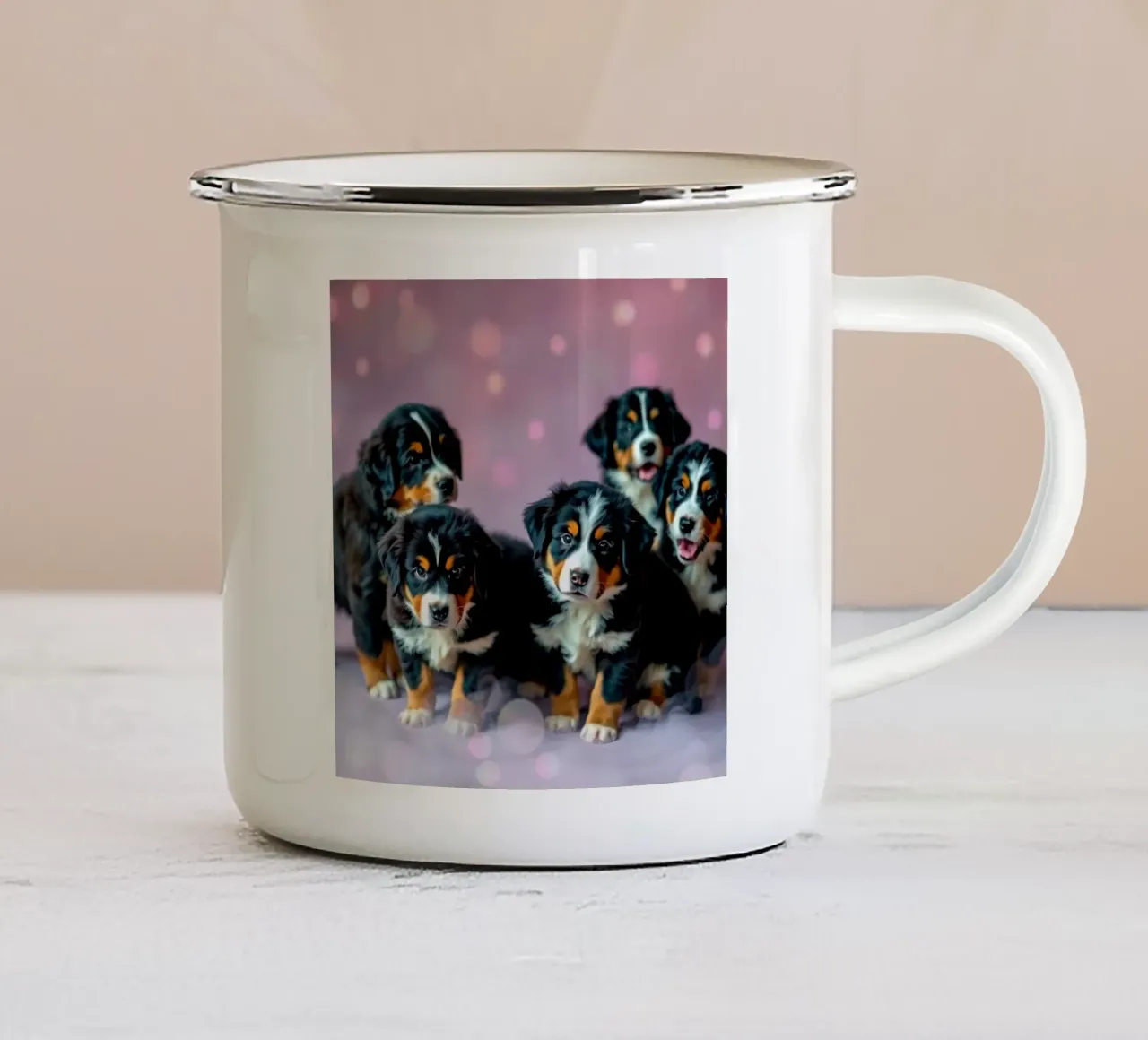 cuccioli carini #103 tazza in smalto da Yumis.Beargang.and.Me