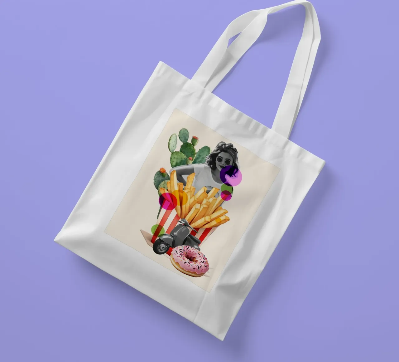 Retro Summer Vibes borsa in juta da Indigo Rain