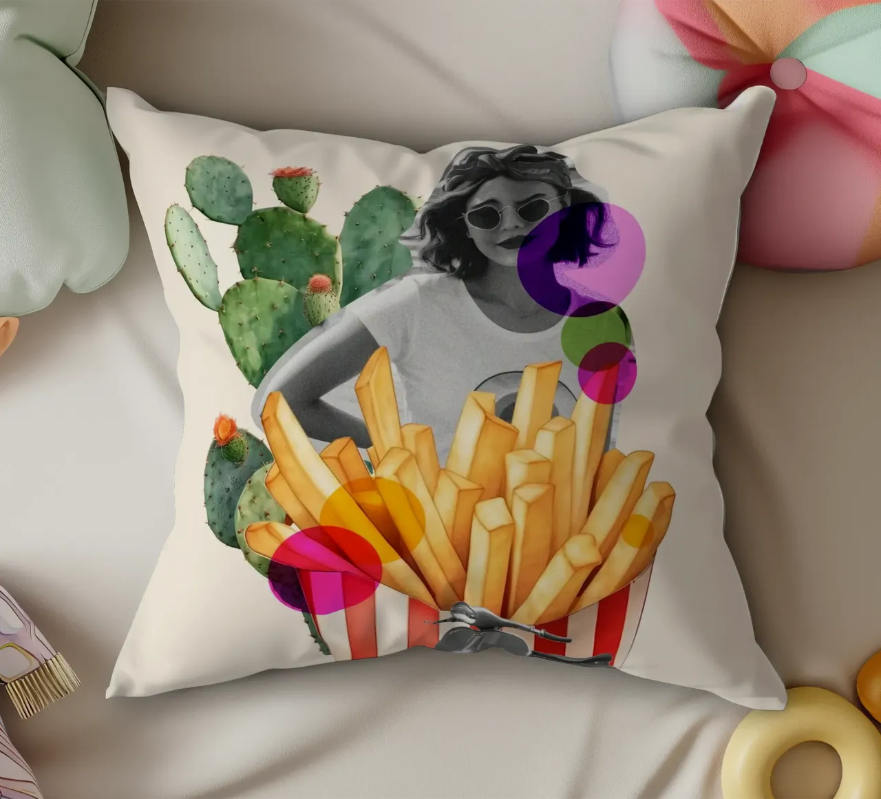 Retro Summer Vibes cuscino da Indigo Rain