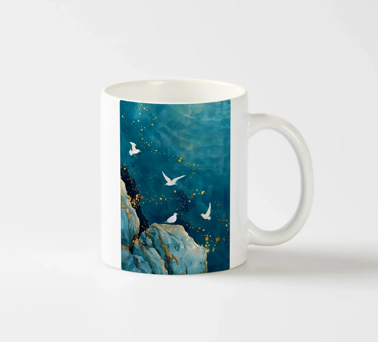 Gabbiani e oceano tazza in ceramica da Lionmixart