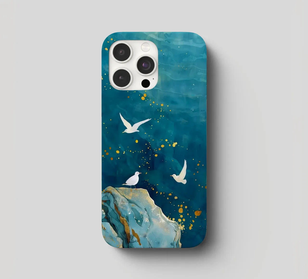 Zeemeeuwen en oceaan iphone hoesje van Lionmixart