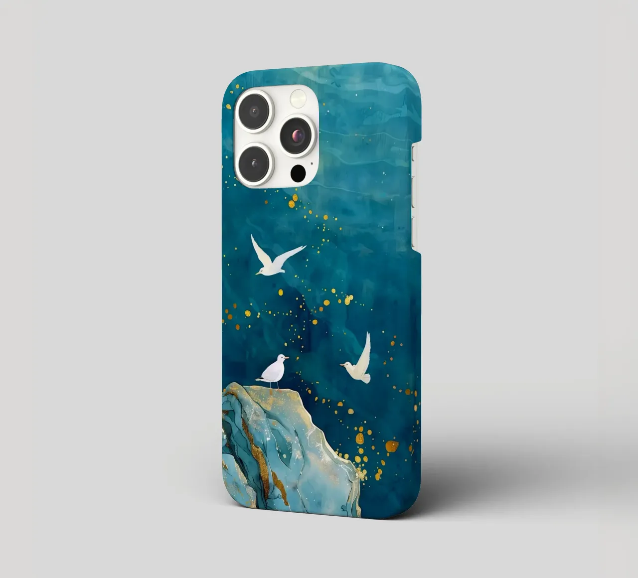 Zeemeeuwen en oceaan iphone hoesje van Lionmixart