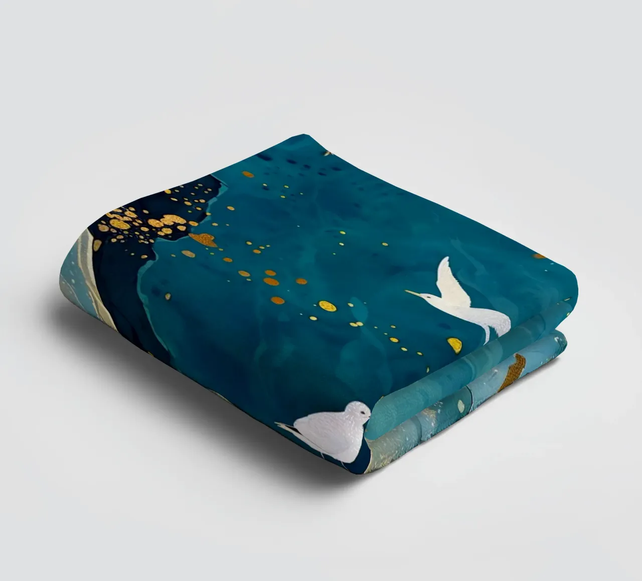 Zeemeeuwen en oceaan badhanddoek van Lionmixart