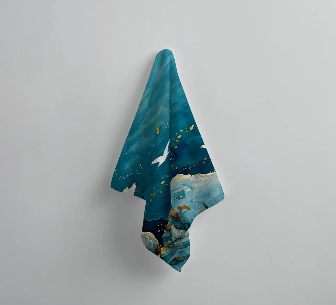 Zeemeeuwen en oceaan badhanddoek van Lionmixart