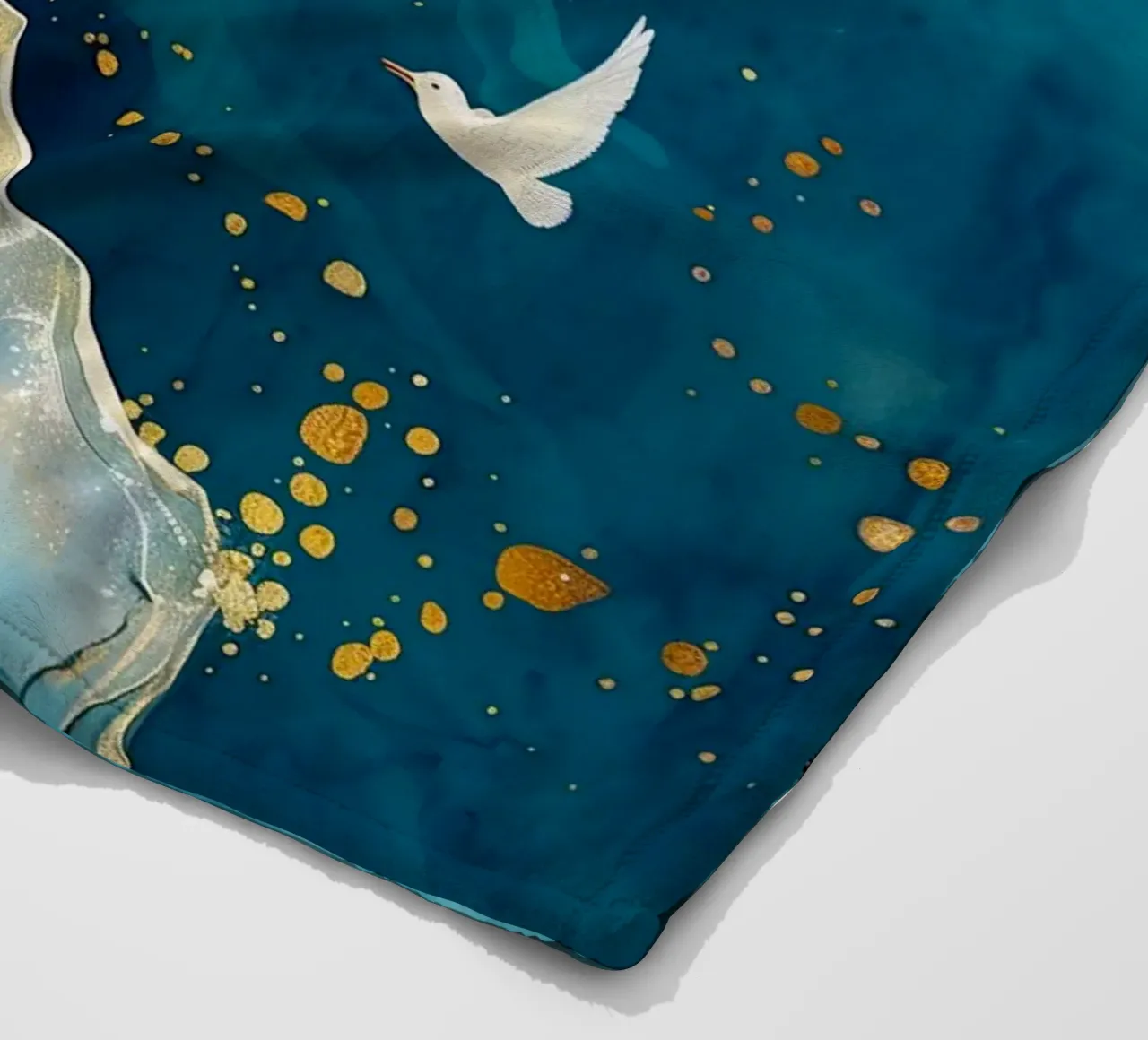 Zeemeeuwen en oceaan fleecedeken van Lionmixart