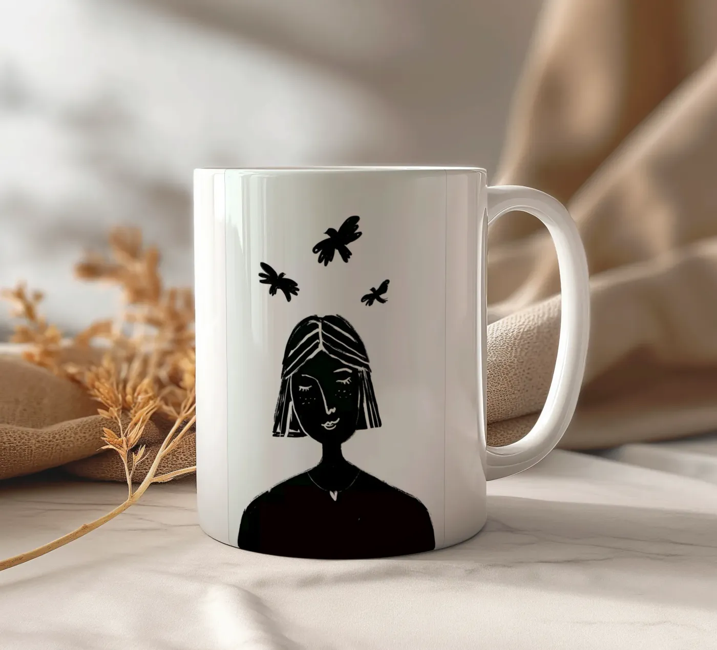 Hovering ceramic mug by Graphite