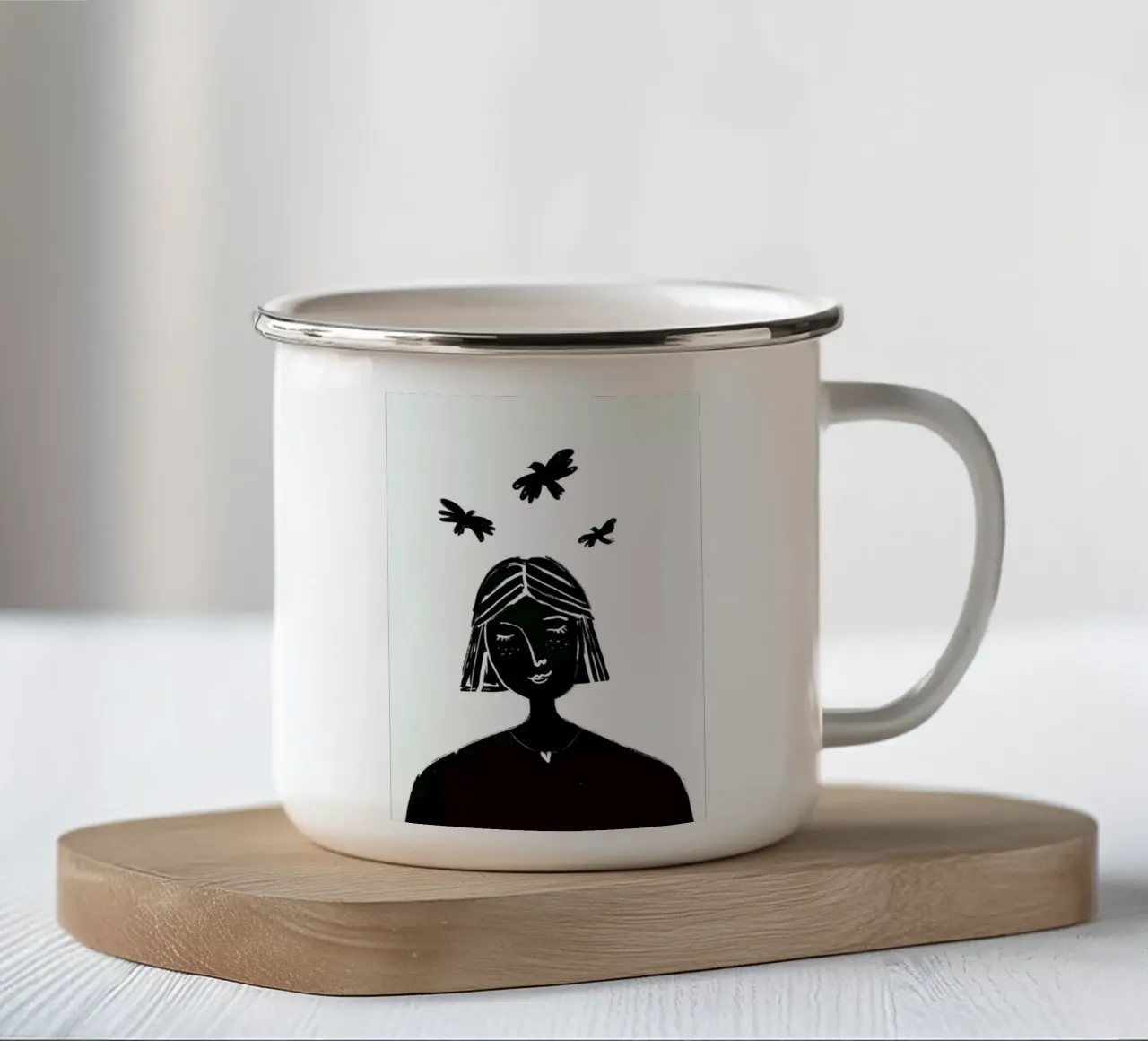 Hovering tazza in smalto da Graphite