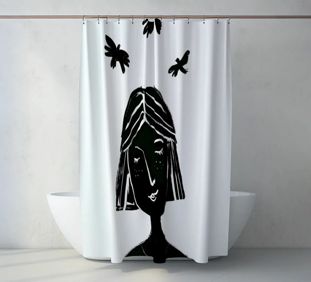 Hovering Duschvorhang von Graphite