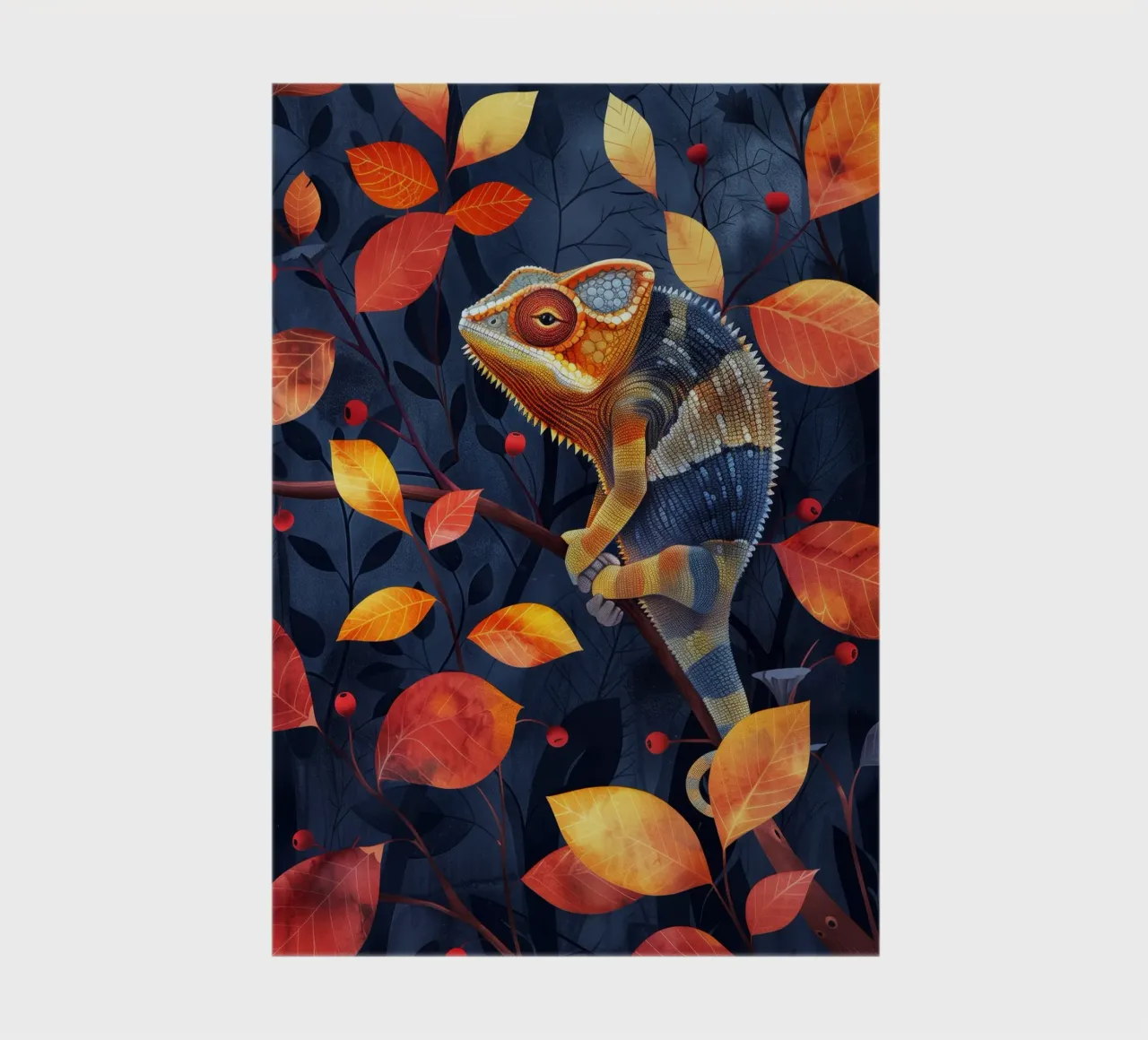 Chameleon notebook by Lionmixart