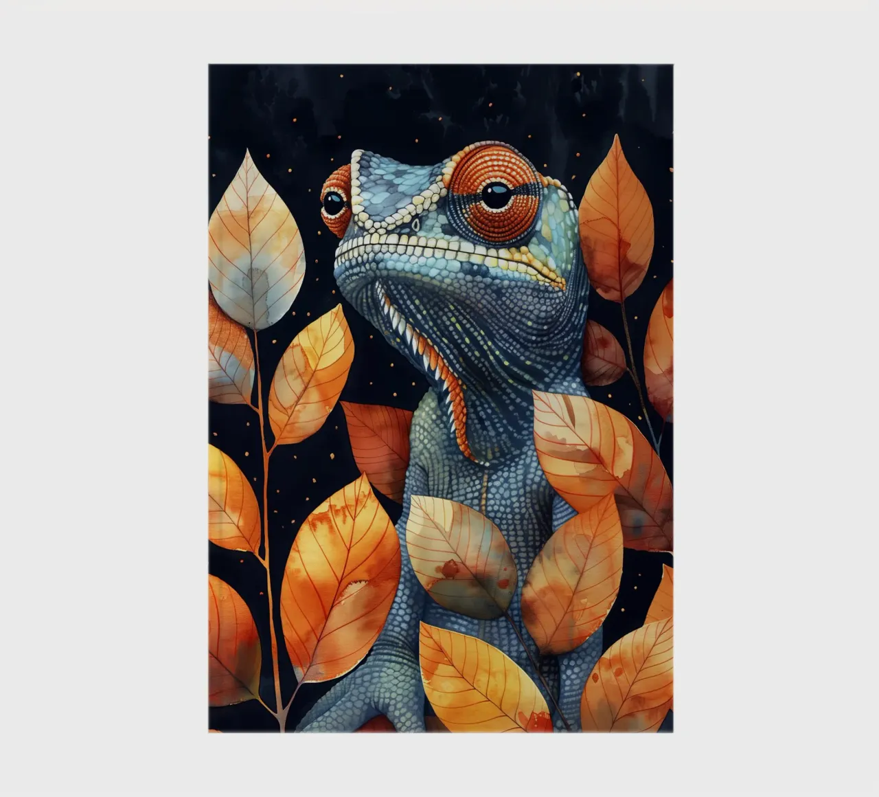 Chameleon notebook by Lionmixart