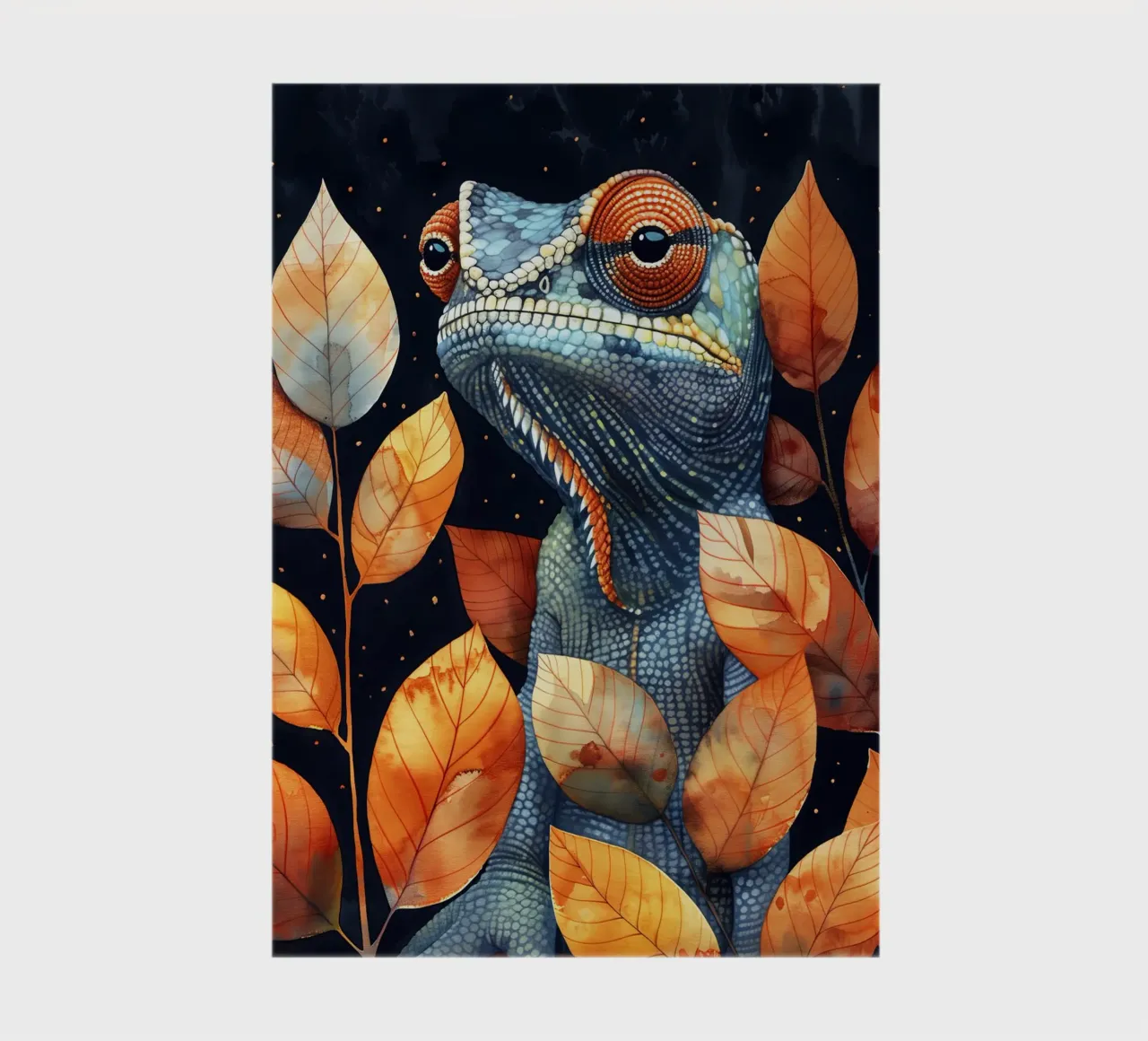 Chameleon notebook by Lionmixart