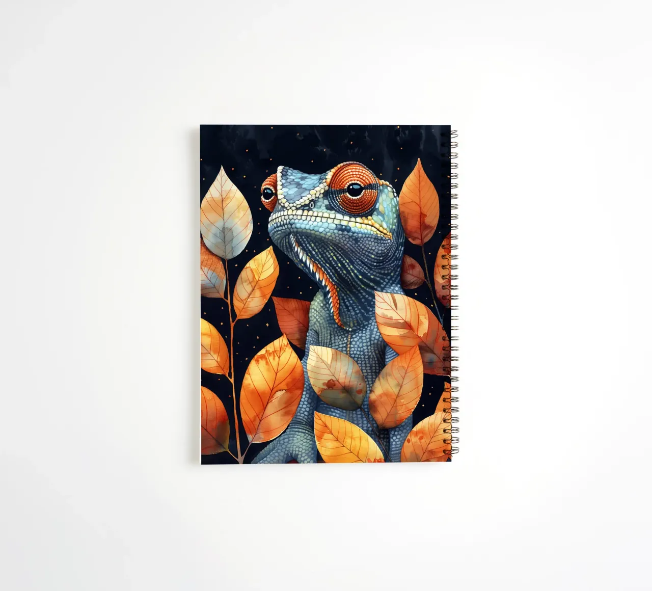Chameleon spiral notebook by Lionmixart