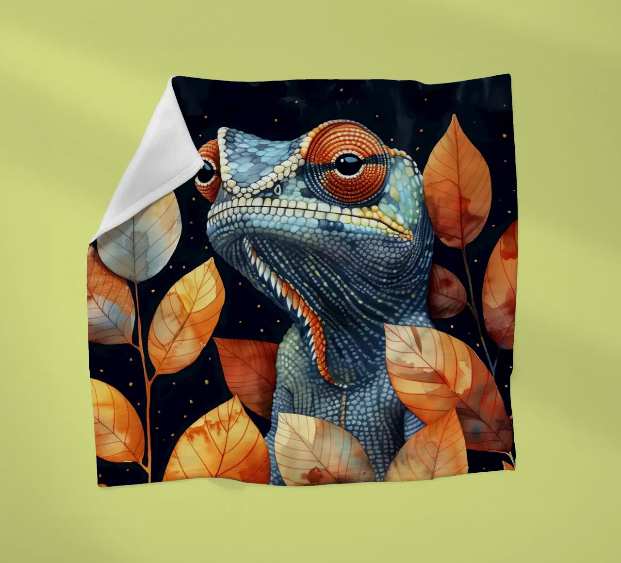Camaleonte coperta in pile da Lionmixart