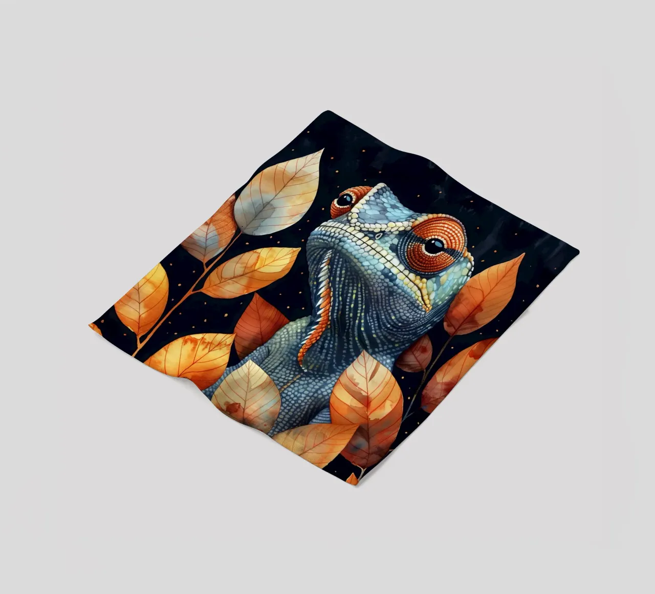 Camaleonte coperta in pile da Lionmixart