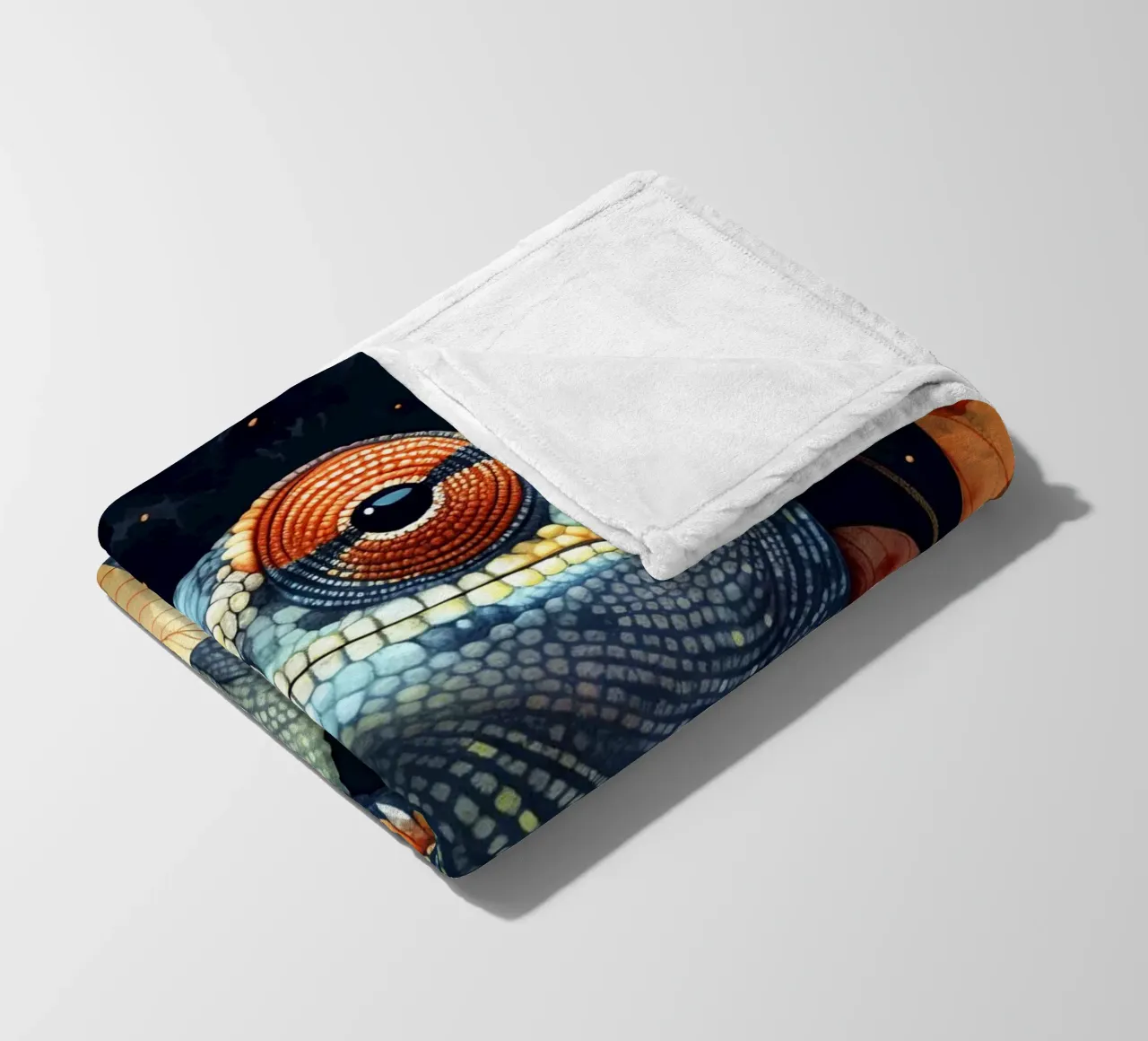 Camaleonte coperta in pile da Lionmixart