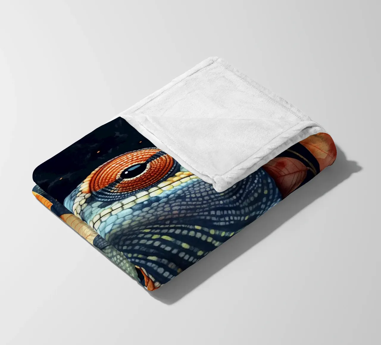 Camaleonte coperta in pile da Lionmixart