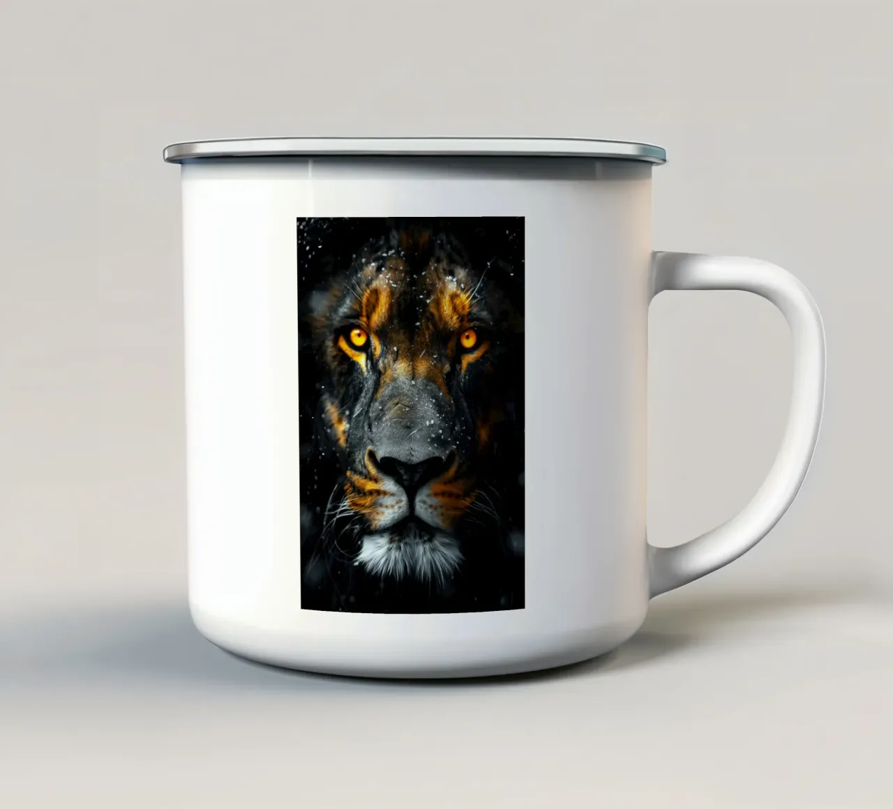 Leone tazza in smalto da Lionmixart