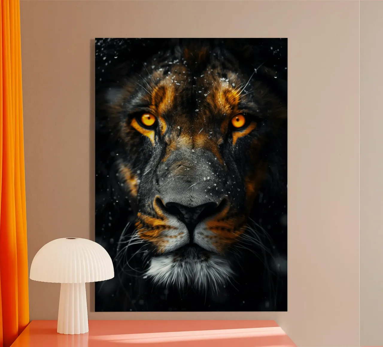 Leeuw acryl van Lionmixart