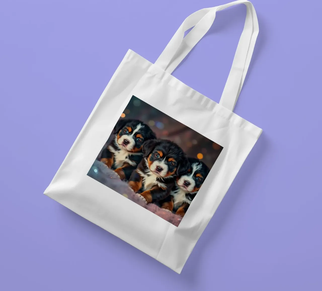 cute little puppies #107 tote bag by Yumis.Beargang.and.Me