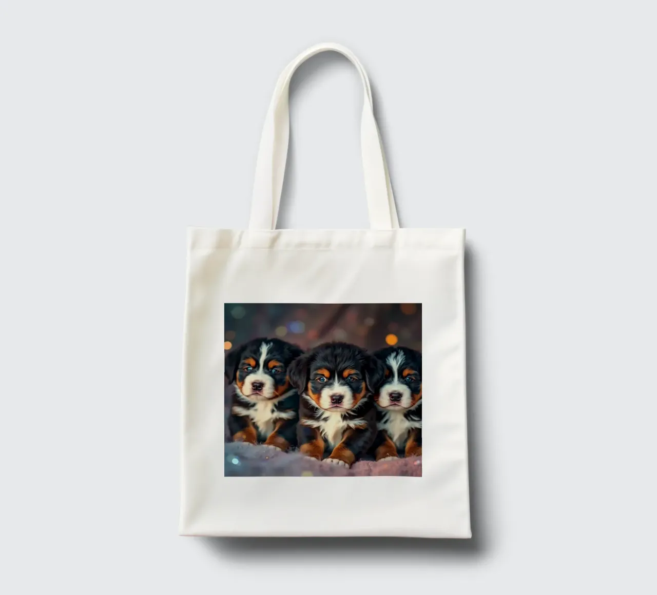 cute little puppies #107 tote bag by Yumis.Beargang.and.Me