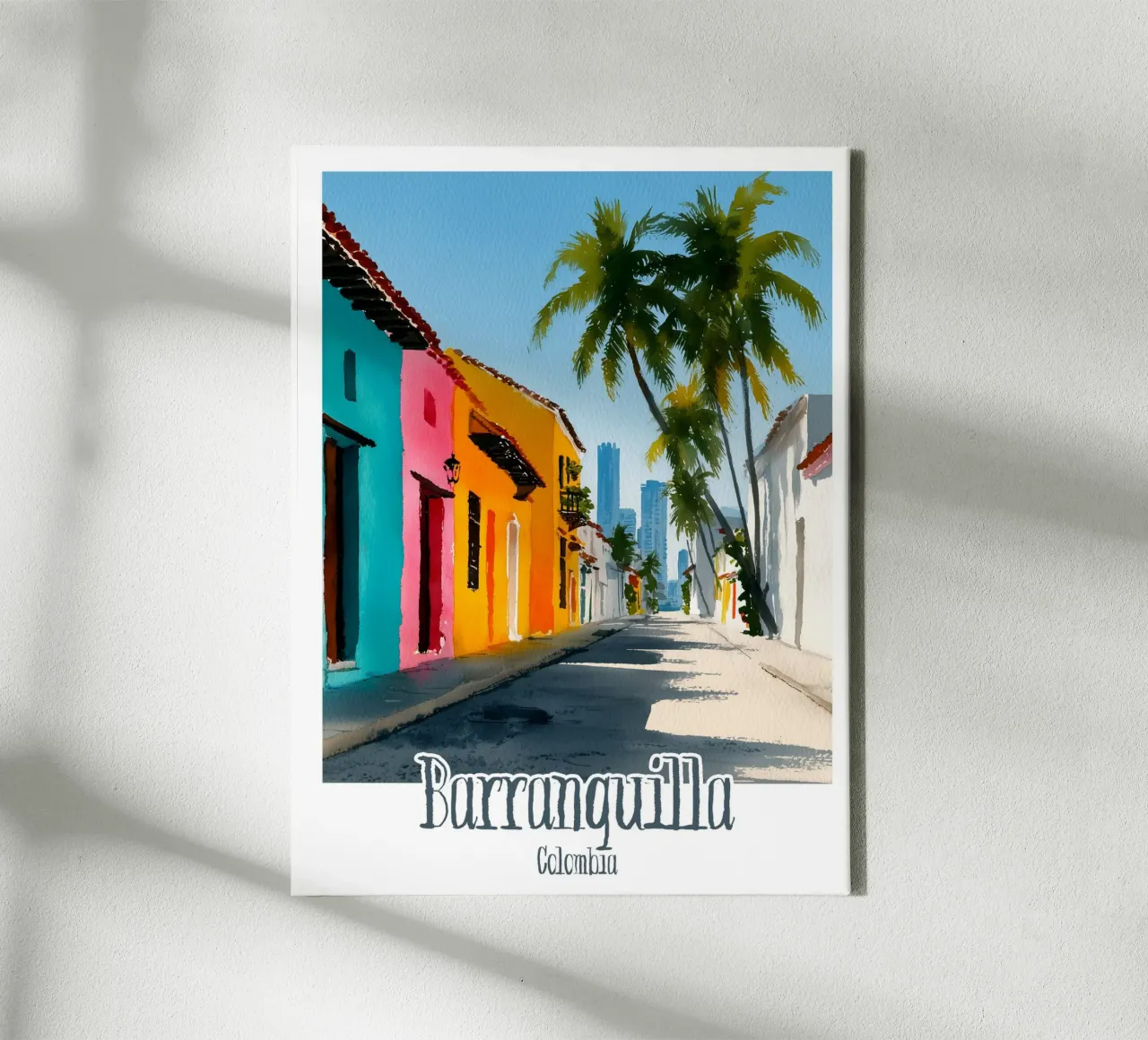 Affiche Barranquilla, Colombie tela con Cornice a cassetta da Frame the World