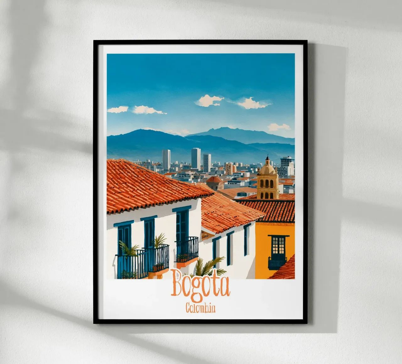 Affiche Bogotà, Colombia poster con telaio in legno da Frame the World
