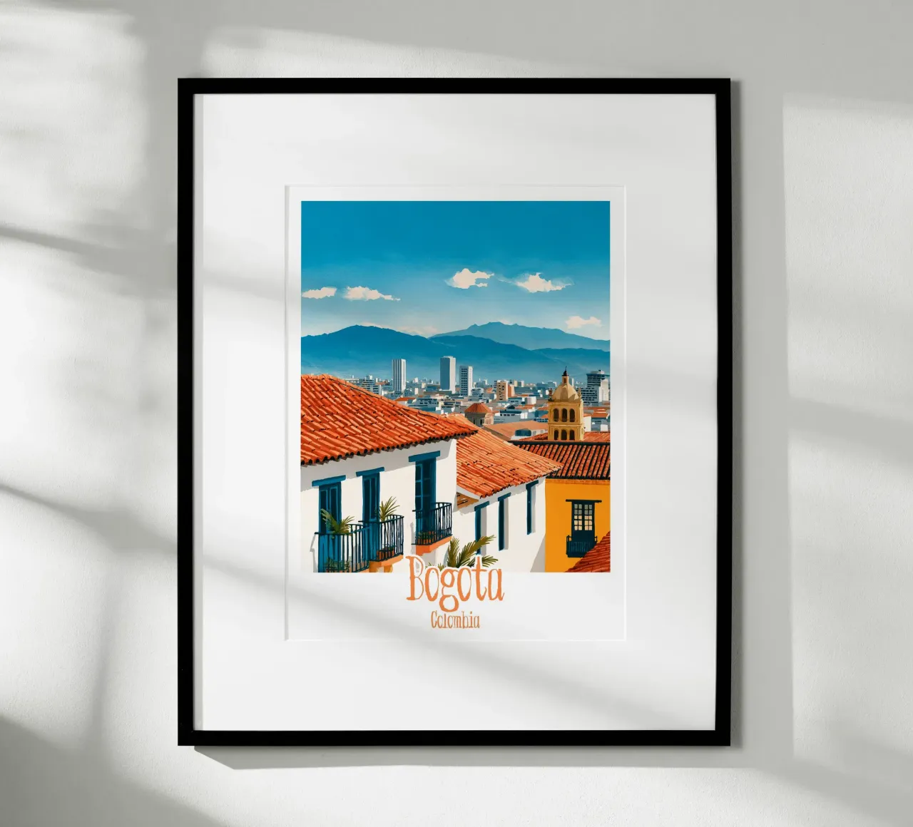 Affiche Bogotà, Colombia poster con telaio in legno da Frame the World