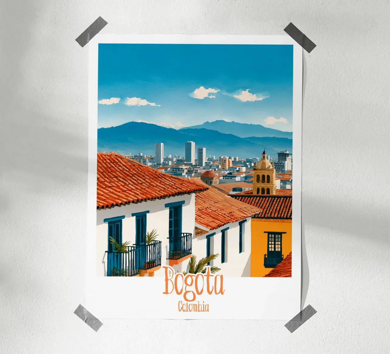 Affiche Bogotà, Colombia poster con telaio in legno da Frame the World