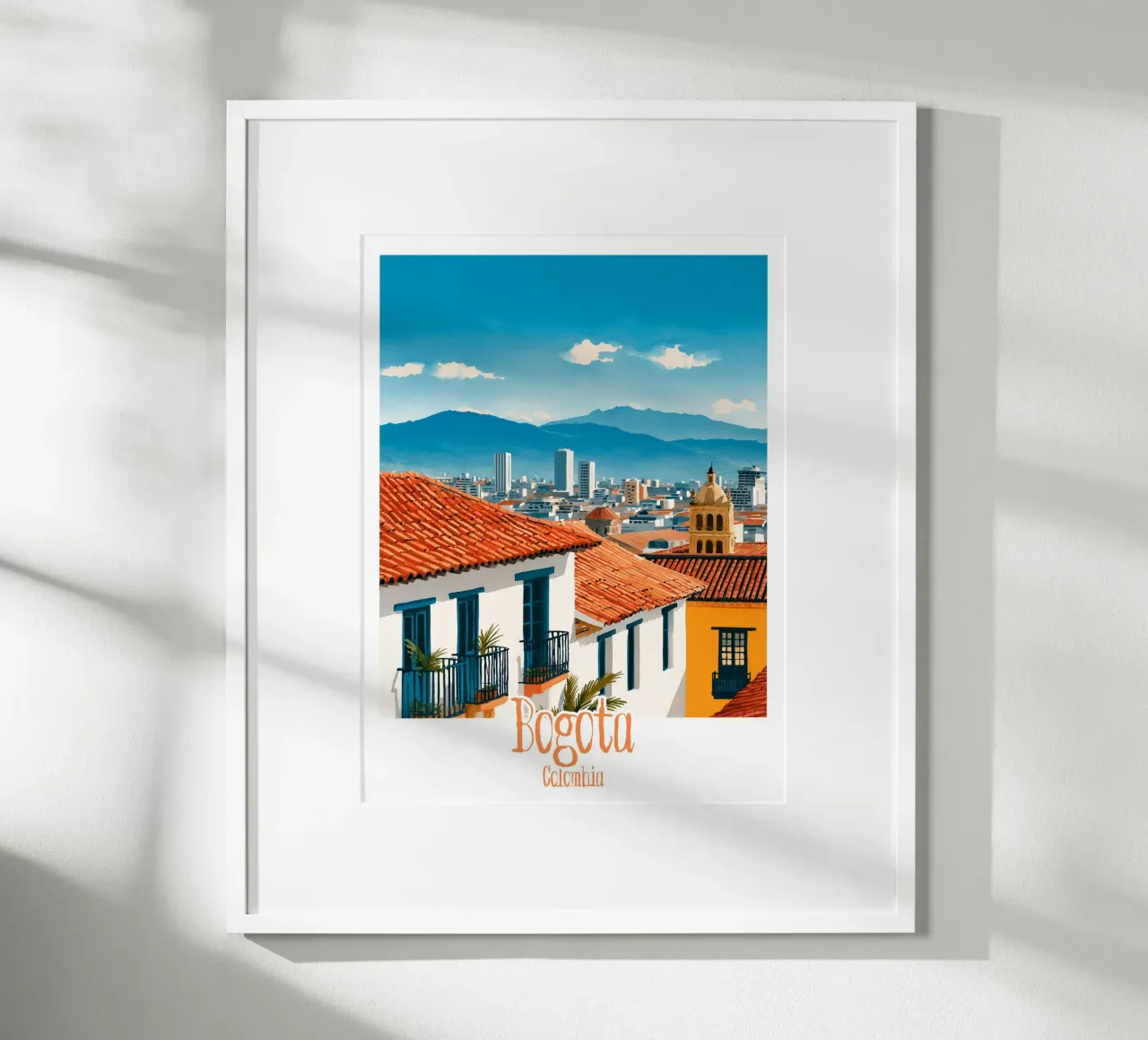 Affiche Bogotà, Colombia poster con telaio in legno da Frame the World
