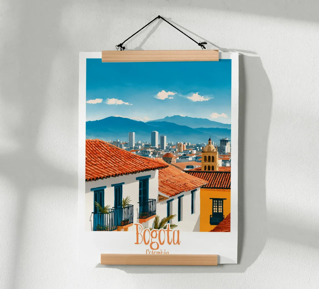 Affiche Bogotà, Colombia poster con telaio in legno da Frame the World