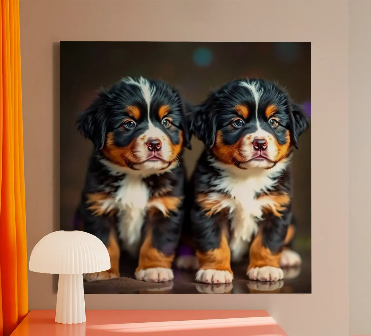 schattige puppy's #108 canvas met Baklijst van Yumis.Beargang.and.Me