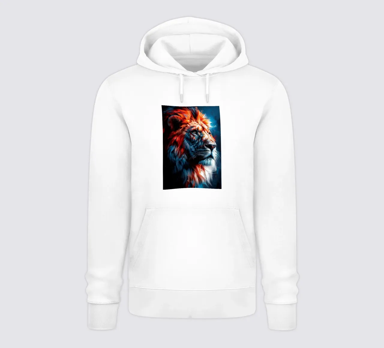 Re Leone felpa con cappuccio da Lionmixart